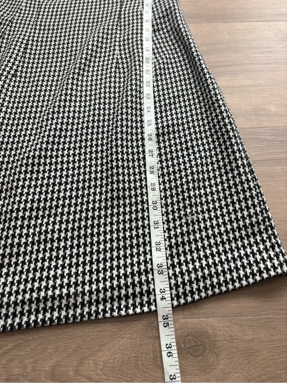 60s Mod Style Houndstooth Short Sleeve Dress with Bow Shawl Collar- size 4 - Picture 9 of 9